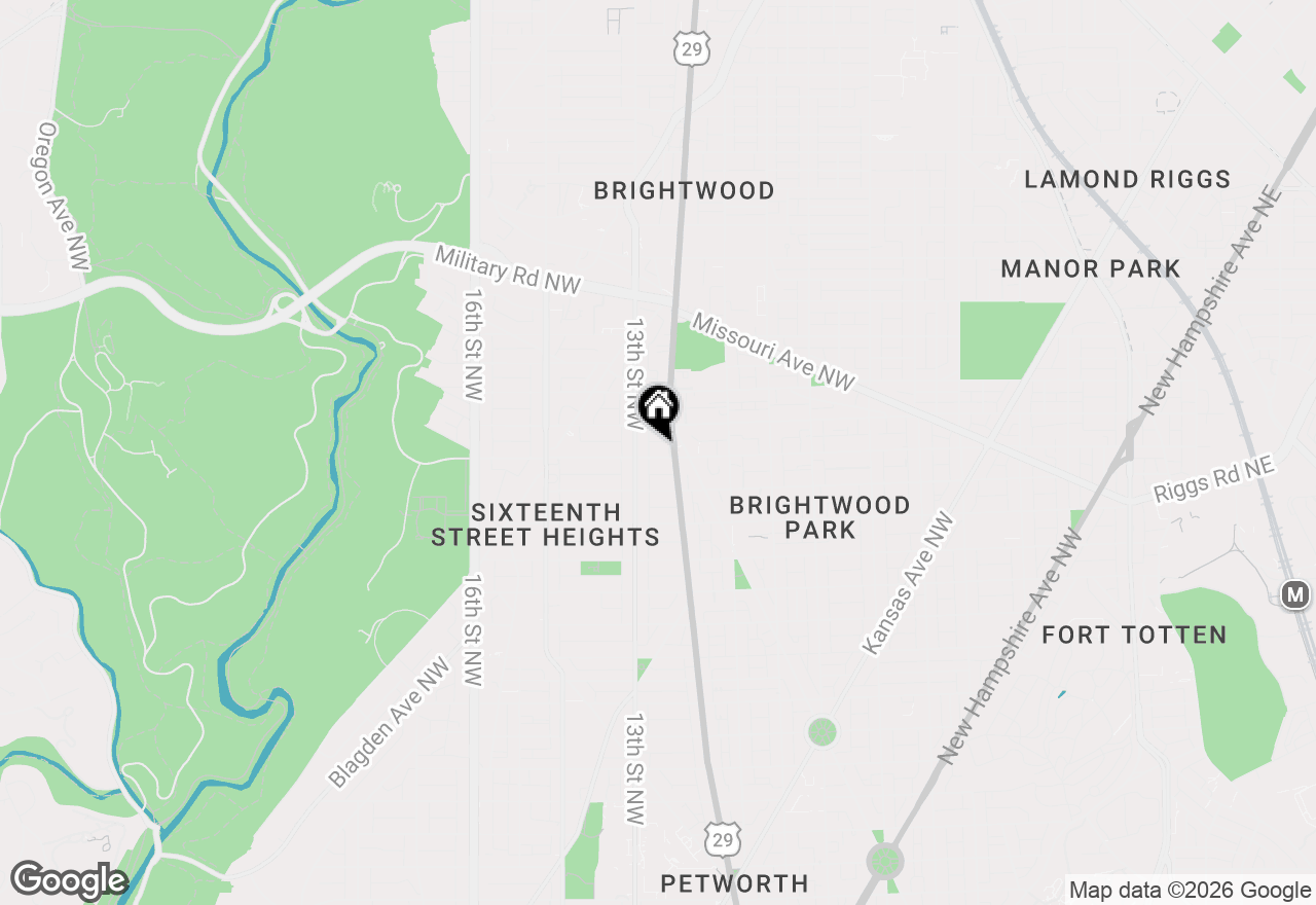 Map of 1213 Kennedy Street Nw, Washington, DC 20011