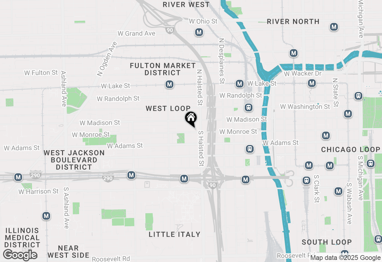 Map of 834 W Monroe Street #505S, Chicago, IL 60607