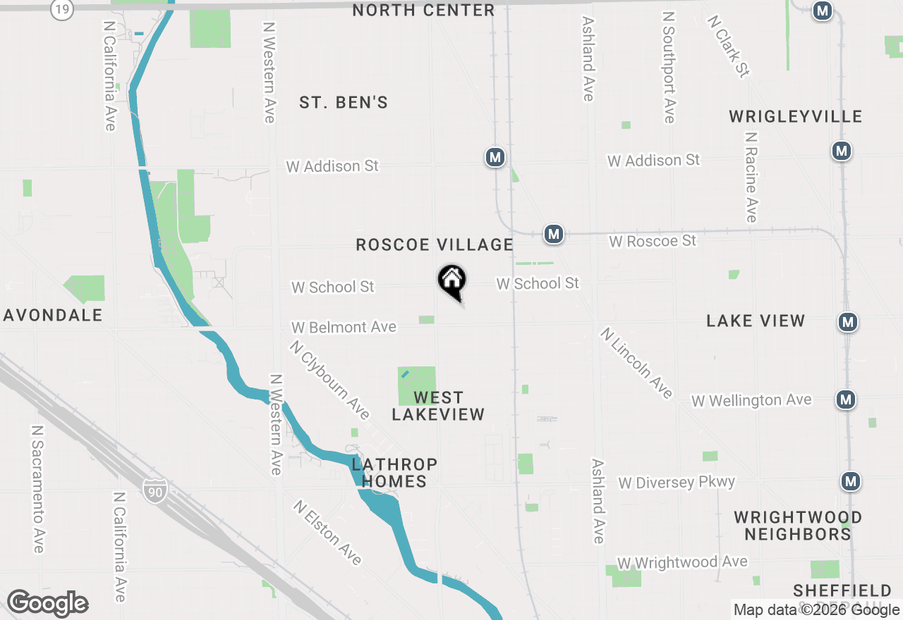 Map of 1937 W Melrose Street, Chicago, IL 60657