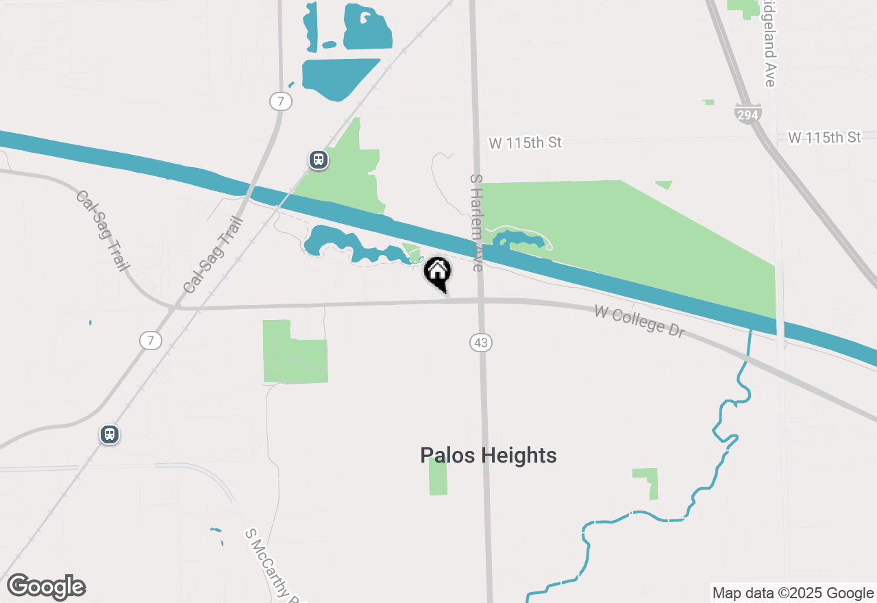 Map of 7307 W College Drive, Palos Heights, IL 60463