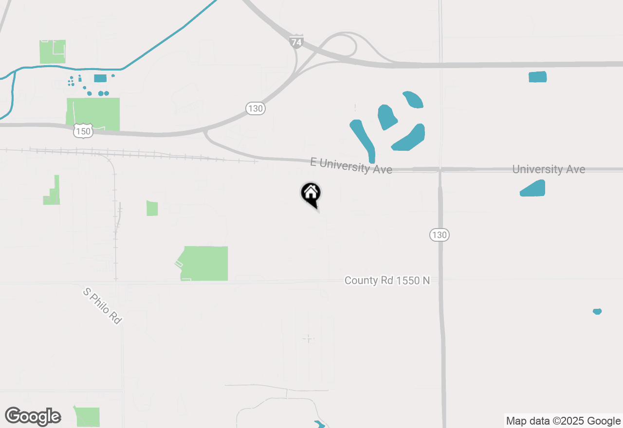 Map of 2422 E Green Street, Urbana, IL 61802