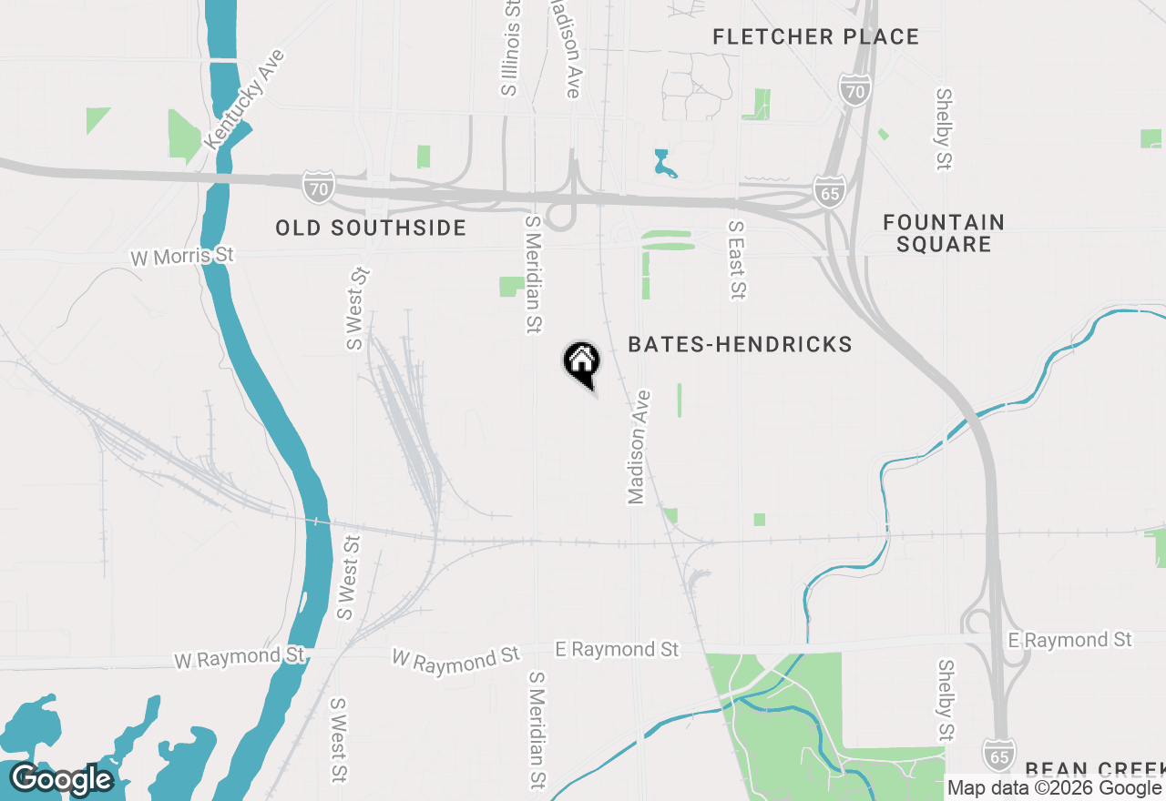 Map of 50 E Palmer Street, Indianapolis, IN 46225