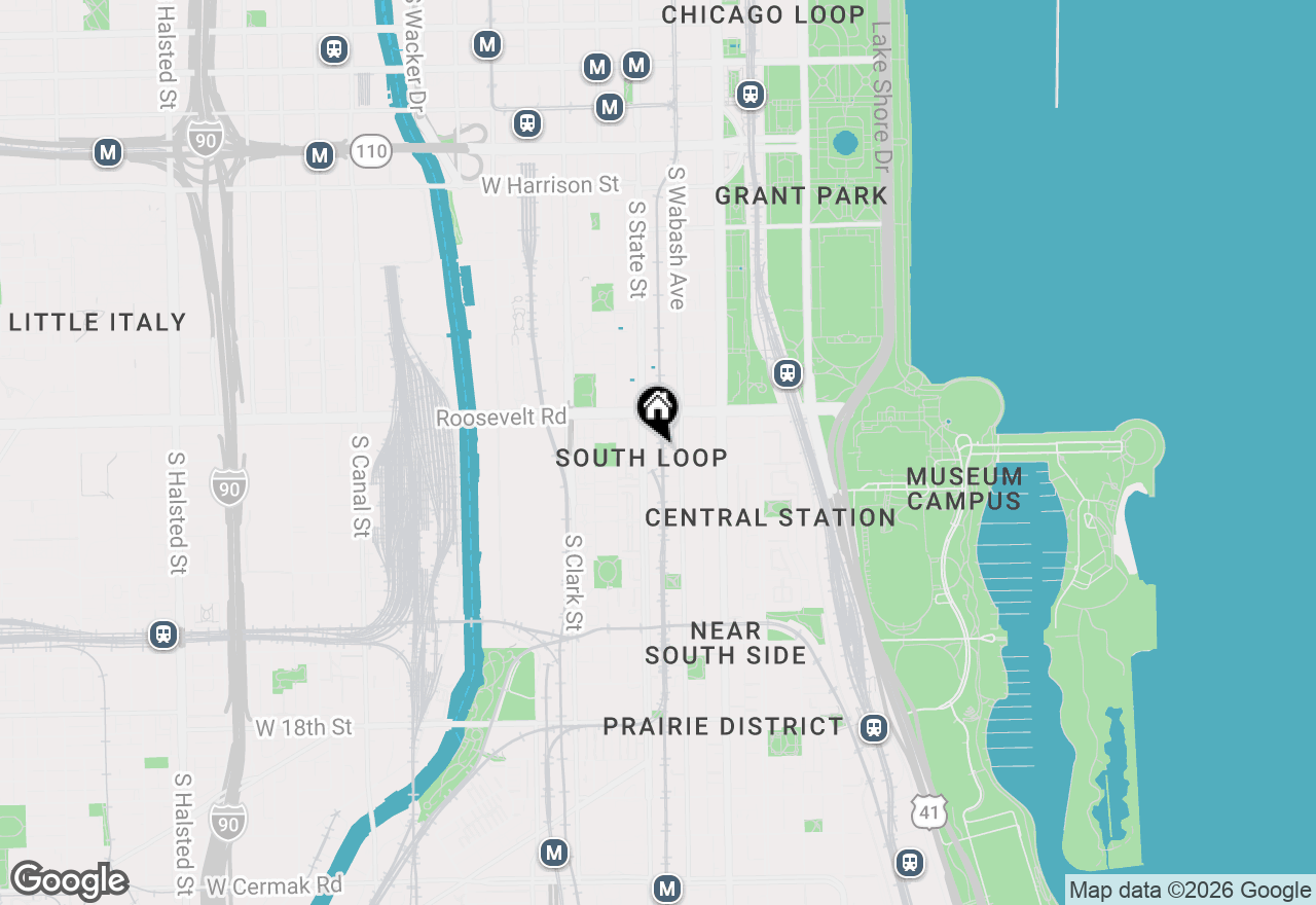 Map of 1255 S State Street #1502, Chicago, IL 60605
