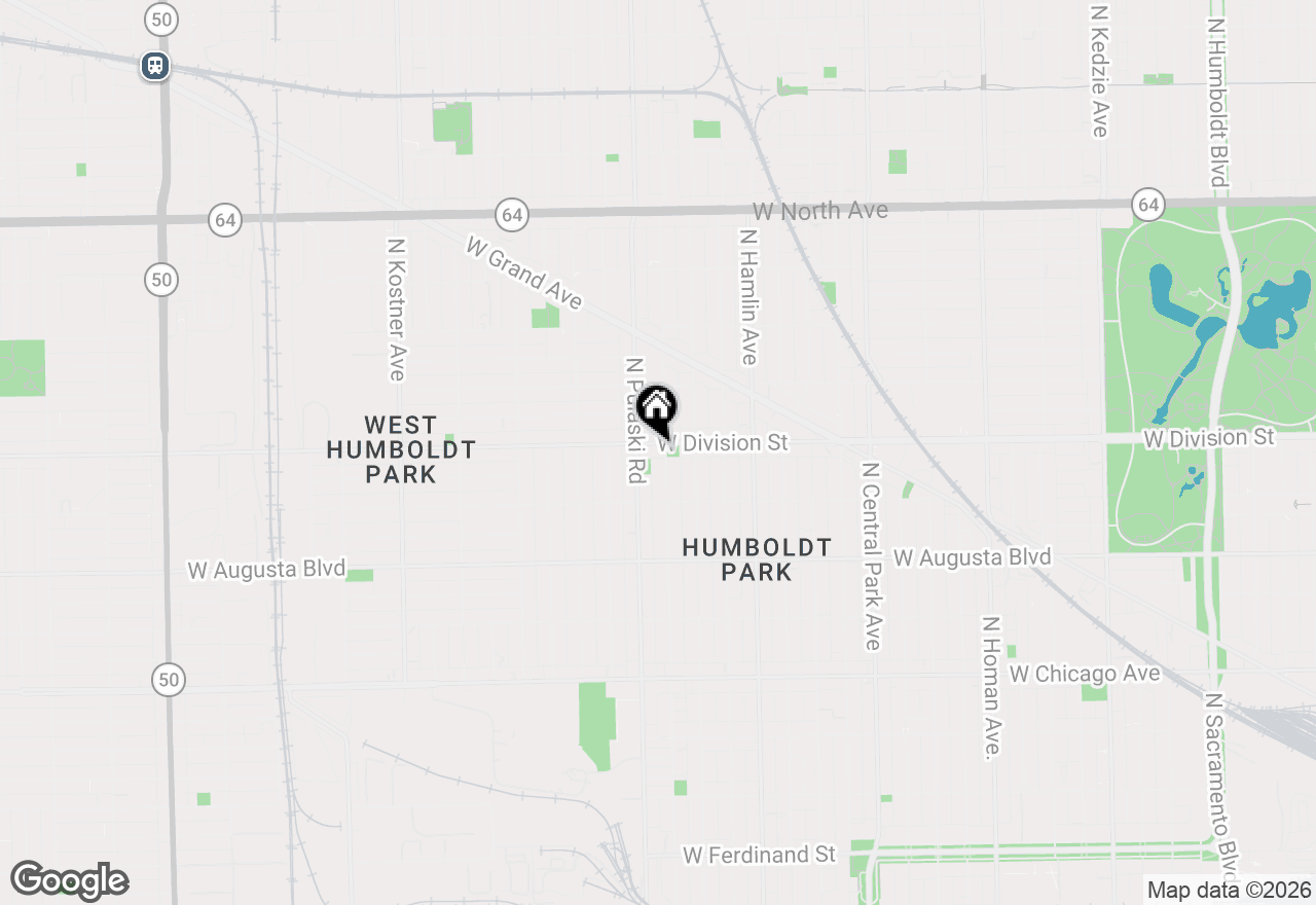 Map of 1160 N Harding Avenue #3, Chicago, IL 60651