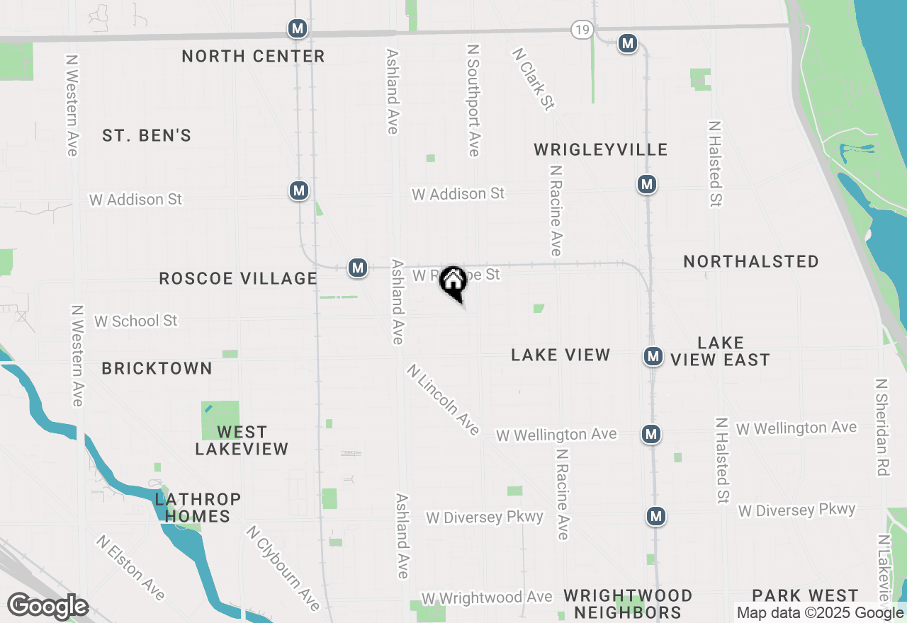 Map of 1436 W School Street #PH, Chicago, IL 60657