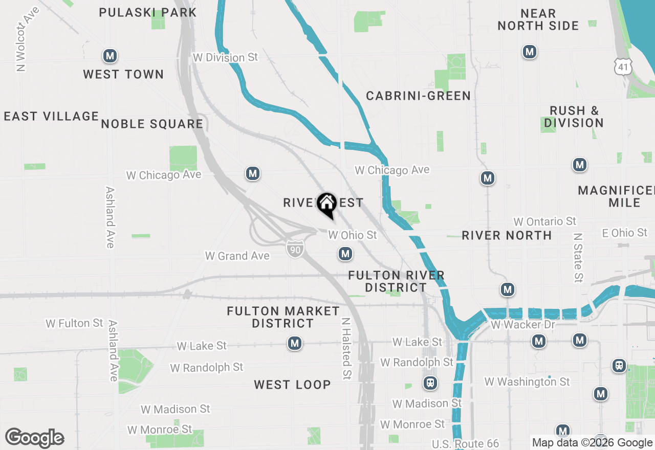 Map of (Address confidential), Chicago, Illinois 60642