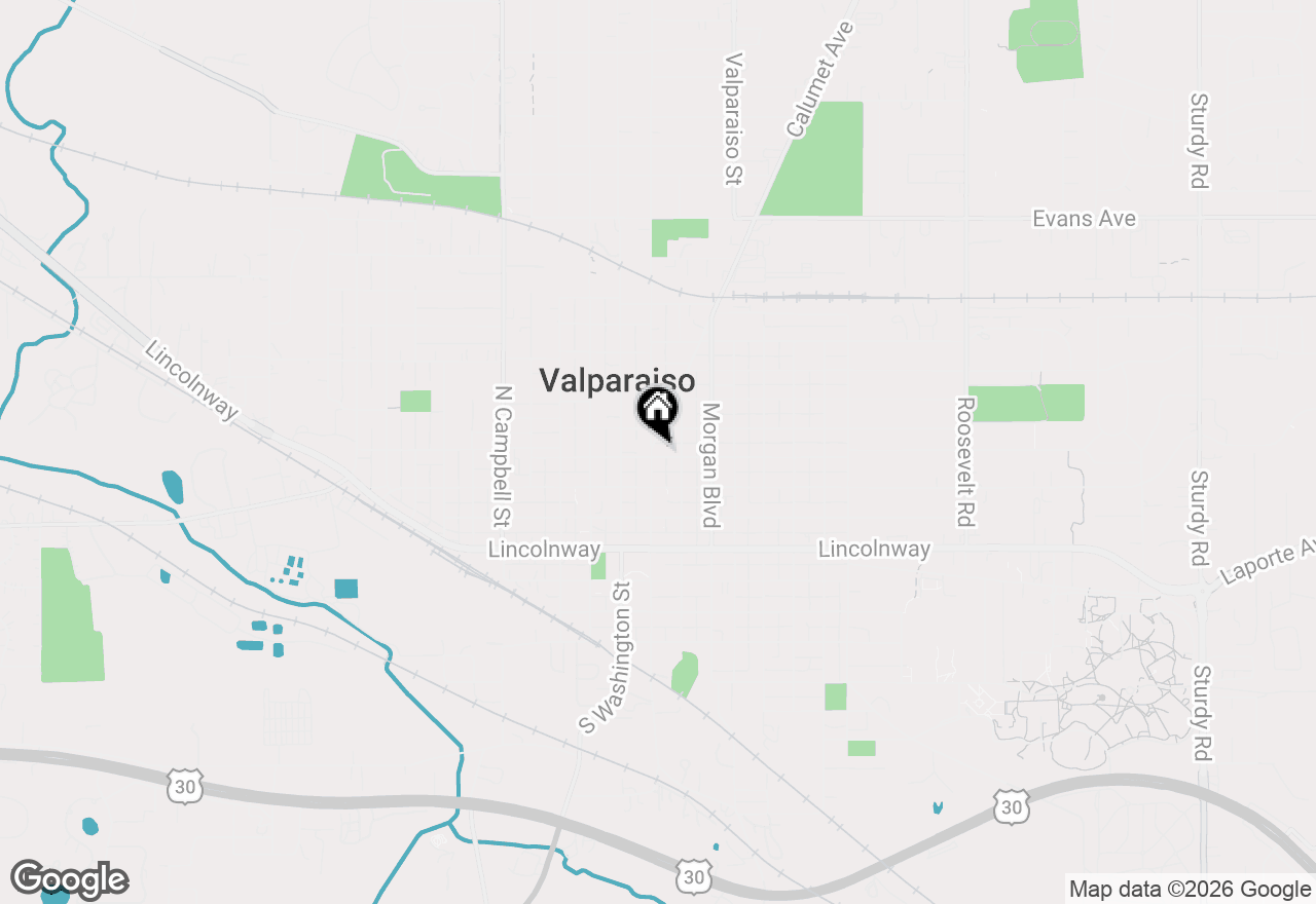 Map of 101 Erie Street, Valparaiso, IN 46383
