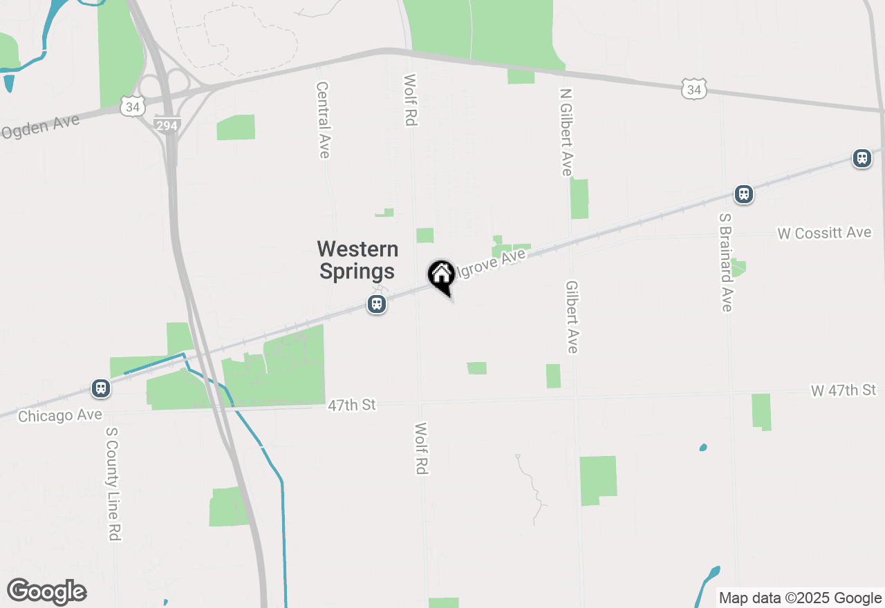 Map of 4453 Johnson Avenue, Western Springs, IL 60558