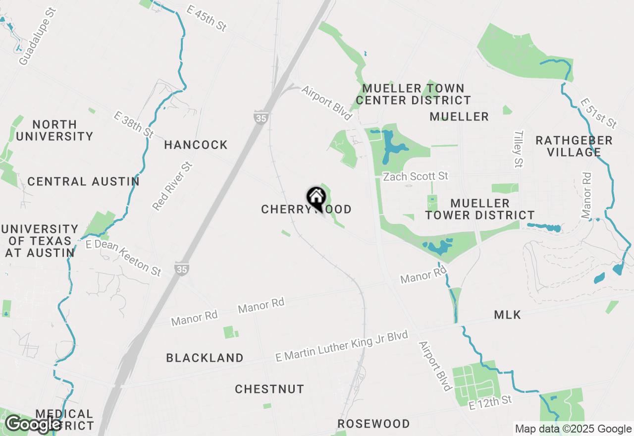 Map of 1709 E 38th 1/2 St, Austin, TX 78722