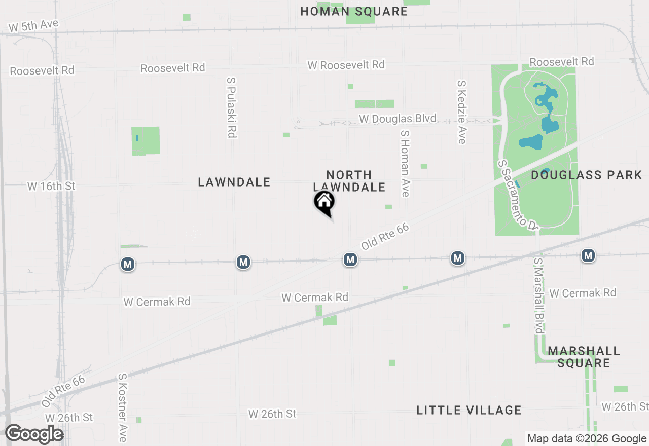 Map of 1825 S Lawndale Avenue, Chicago, IL 60623