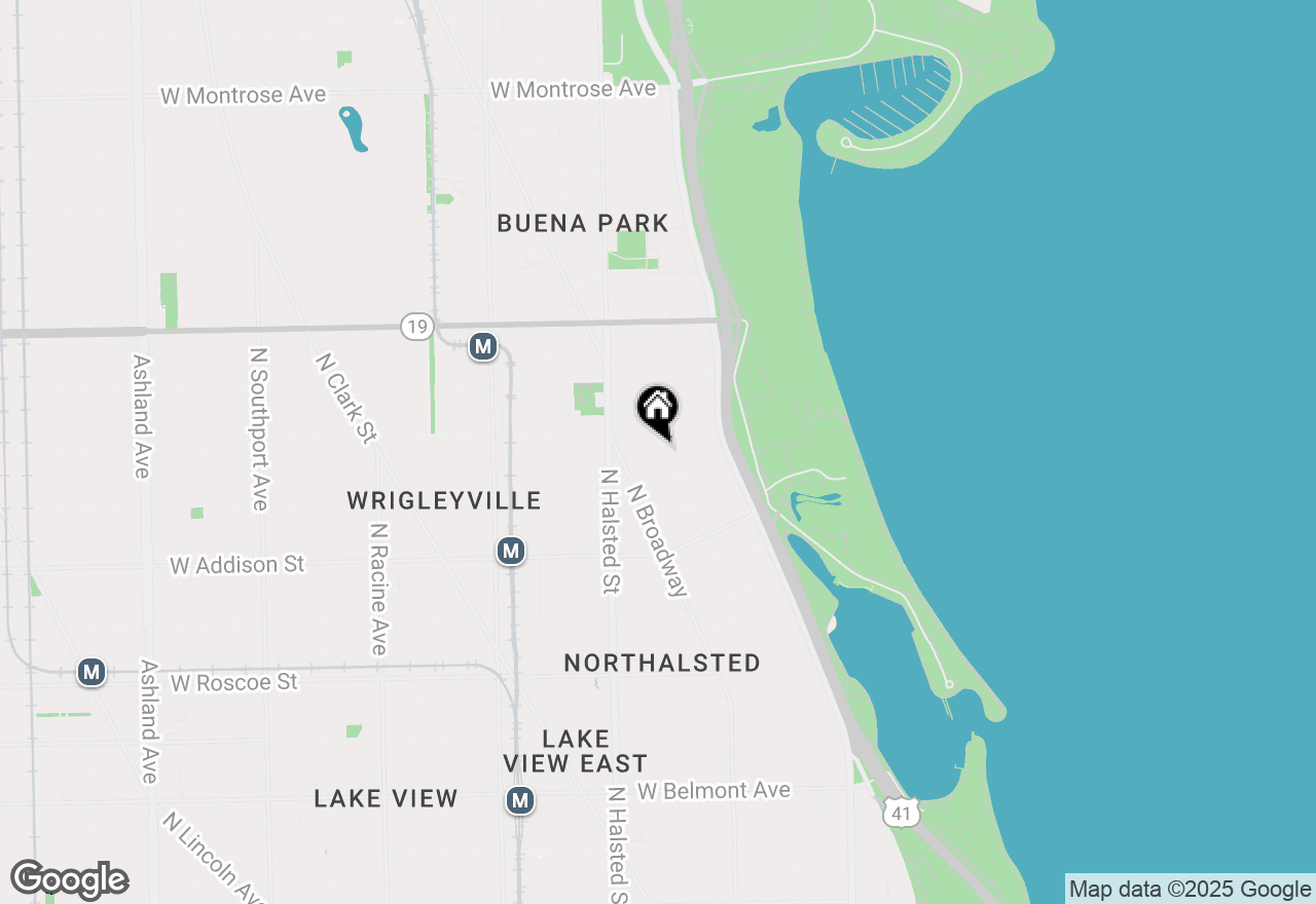 Map of 3732 N Pine Grove Avenue #1H, Chicago, IL 60613