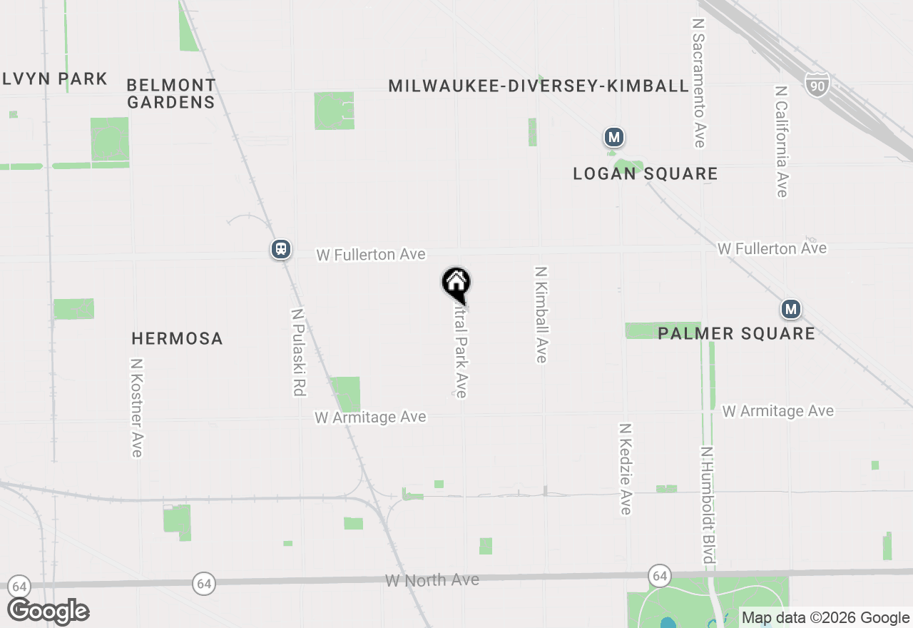 Map of 2228 N Central Park Avenue, Chicago, IL 60647