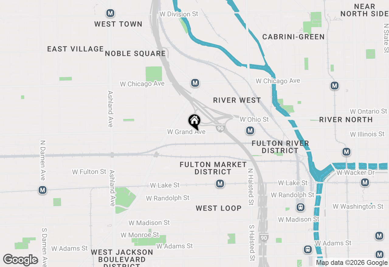 Map of 1119 W Grand Avenue #CH, Chicago, IL 60642