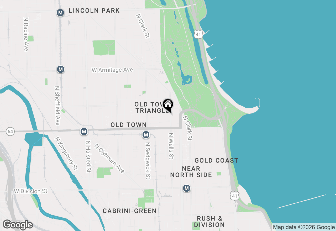 Map of 205 W Eugenie Street #I, Chicago, IL 60614