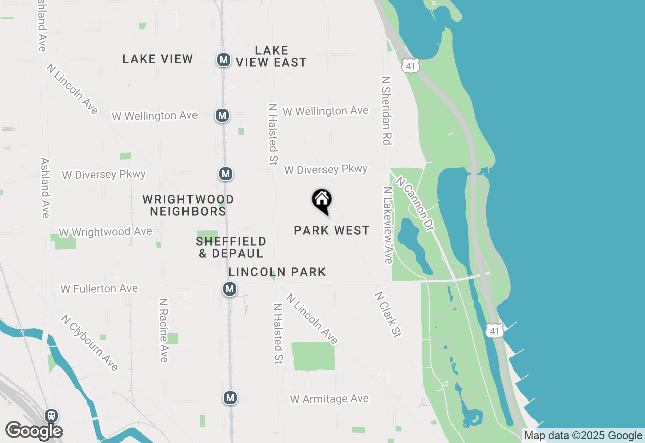 Map of 650 W Wrightwood Avenue #1, Chicago, IL 60614