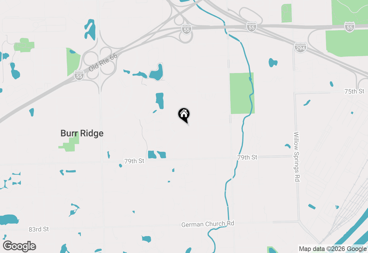 Map of 11436 Burr Oak Lane, Burr Ridge, IL 60527