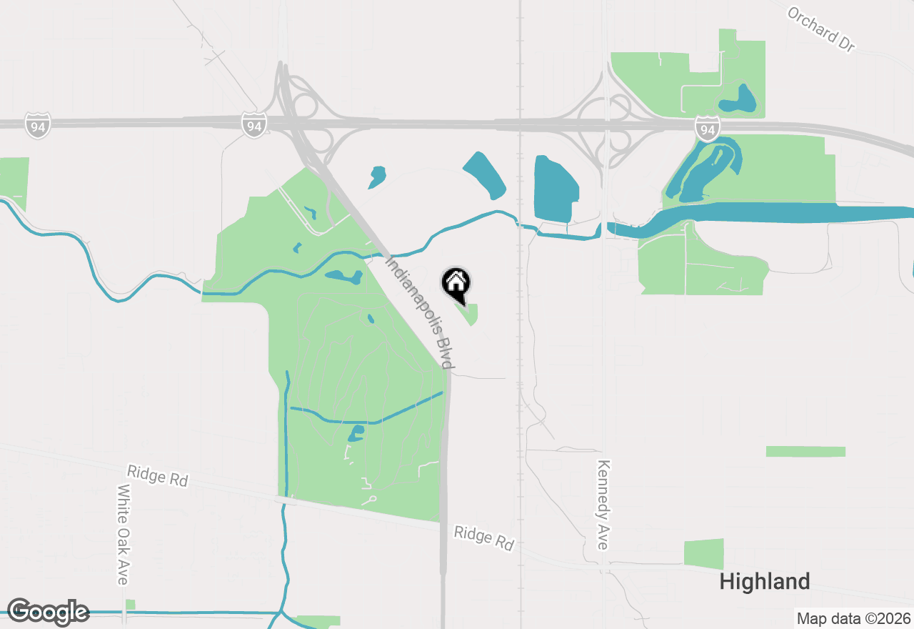 Map of 8129 Wicker Park Drive, Highland, IN 46322