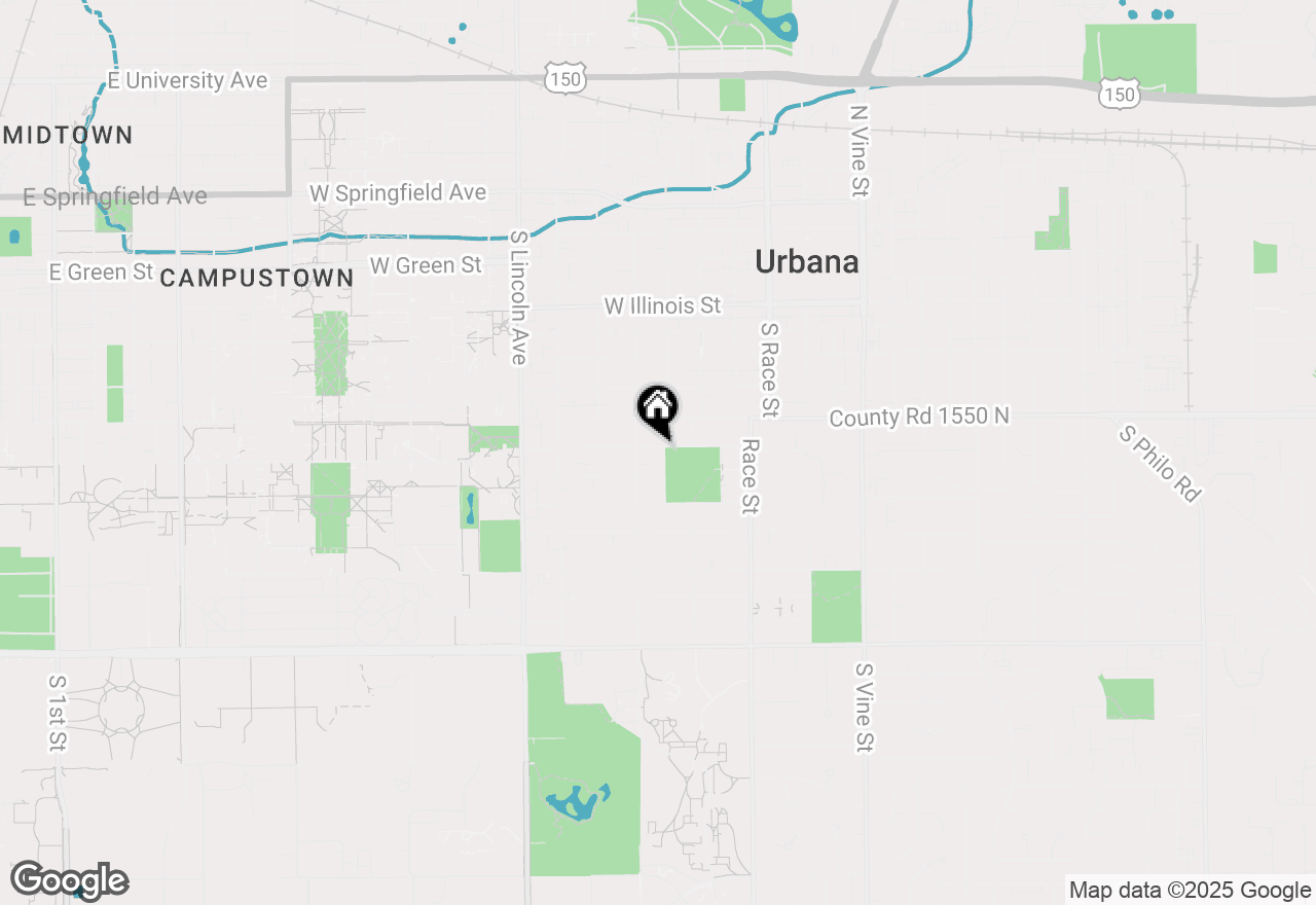 Map of 1001 S Douglas Avenue, Urbana, IL 61801