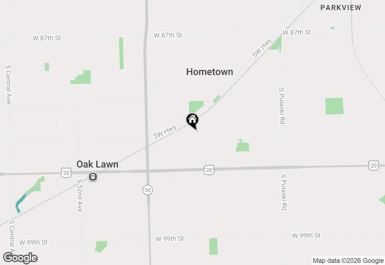 Map of 4530 W 93rd Street #1D, Oak Lawn, IL 60453