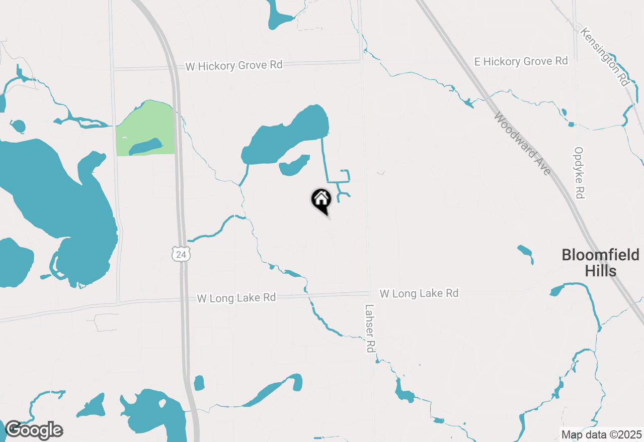 Map of 591 Woodway Court, Bloomfield Twp, MI 48302