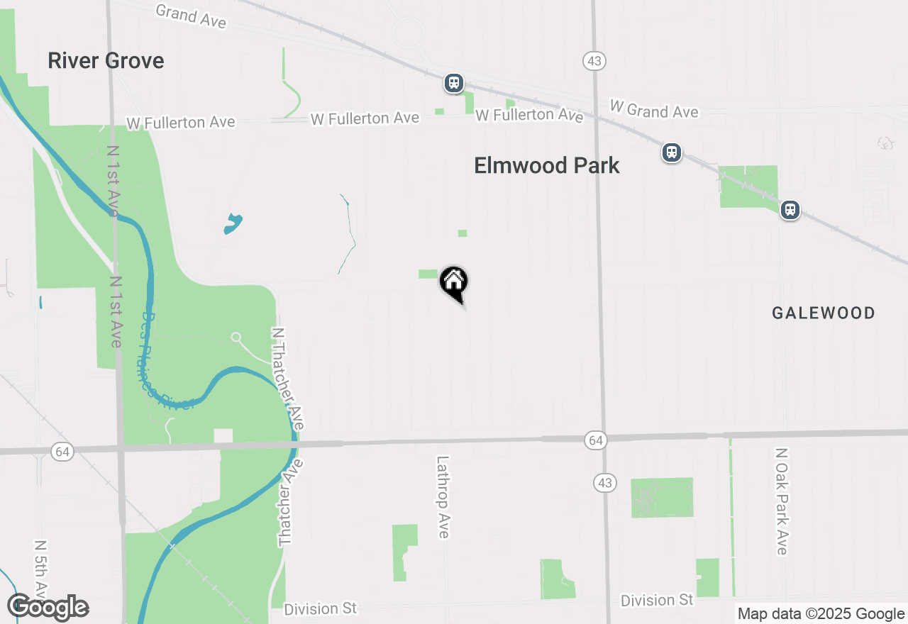 Map of 1906 N 75th Court, Elmwood Park, IL 60707