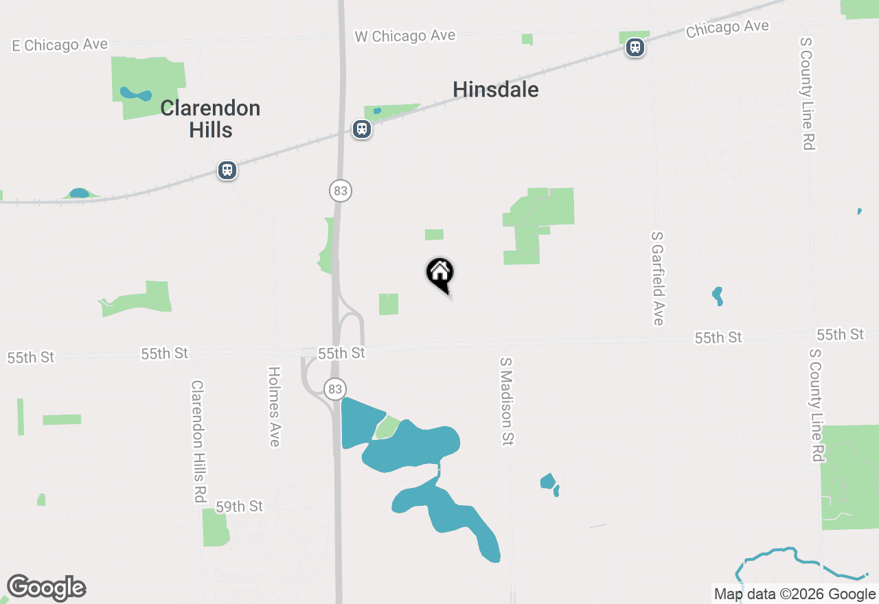 Map of 840 S Bodin Street, Hinsdale, IL 60521