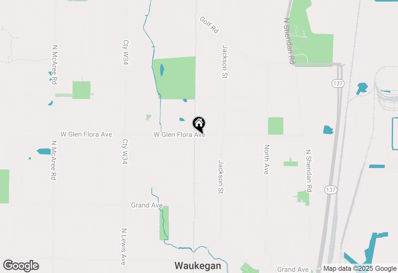 Map of 1109 and 1113 Glen Flora Avenue W, Waukegan, IL 60085