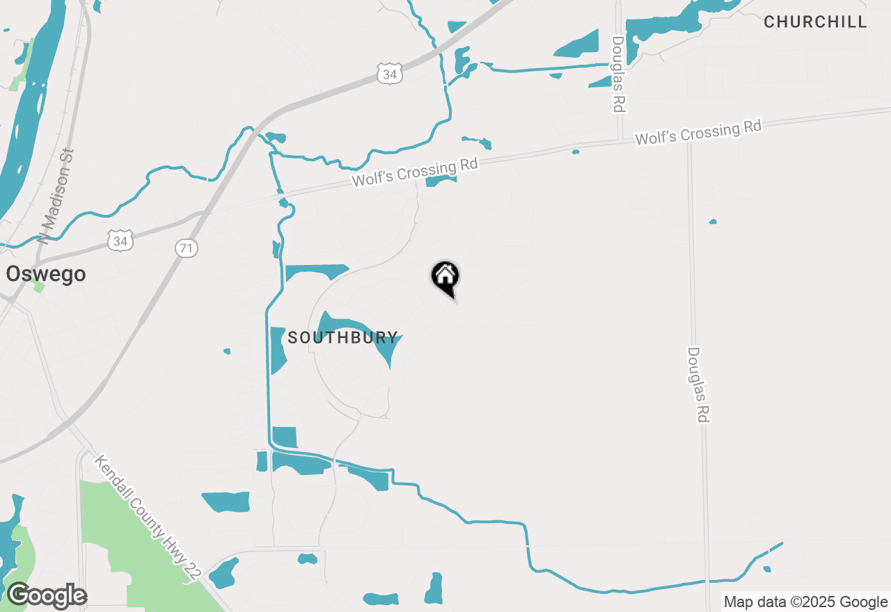 Map of 845 Preston Lane, Oswego, IL 60543