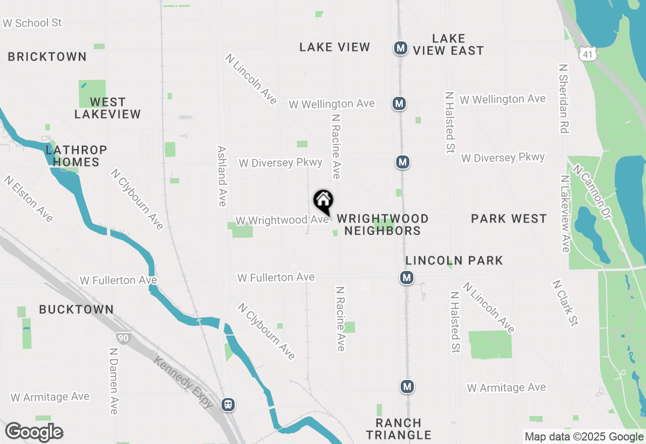 Map of 1229 W Wrightwood Avenue, Chicago, IL 60614