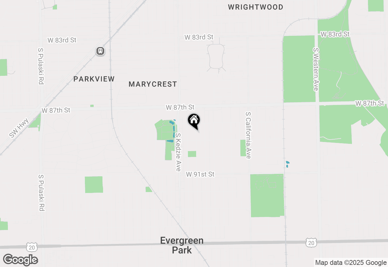 Map of 8834 S Albany Avenue, Evergreen Park, IL 60805