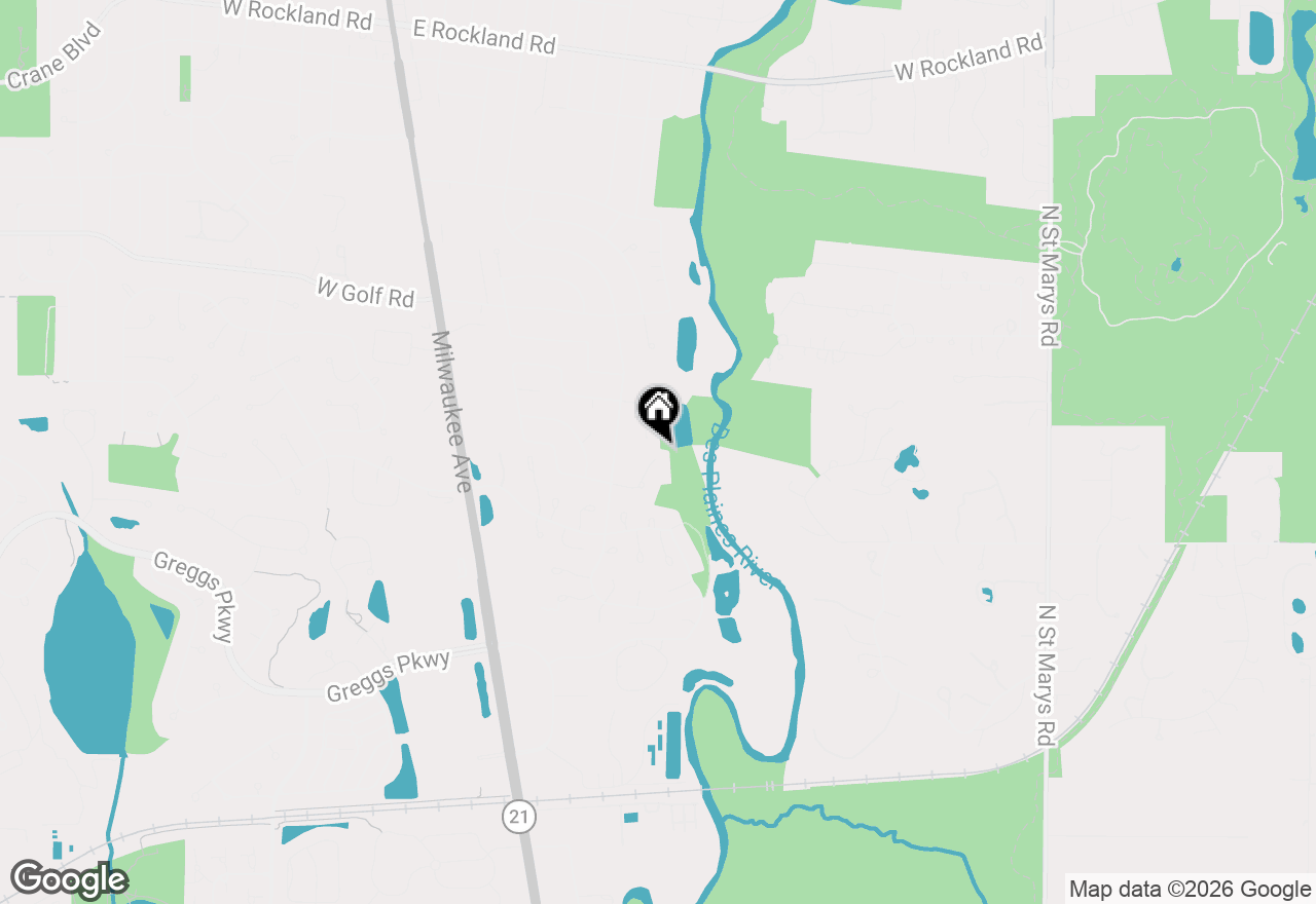 Map of 842 Furlong Drive, Libertyville, IL 60048