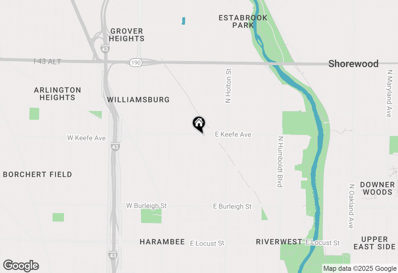 Map of 229 E Keefe Ave #233, Milwaukee, WI 53212