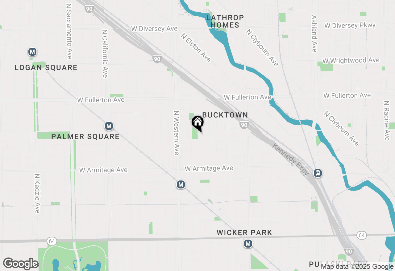 Map of 2208 N Oakley Avenue #1N, Chicago, IL 60647