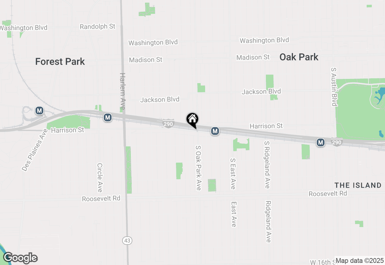 Map of 815 Garfield Street, Oak Park, IL 60304