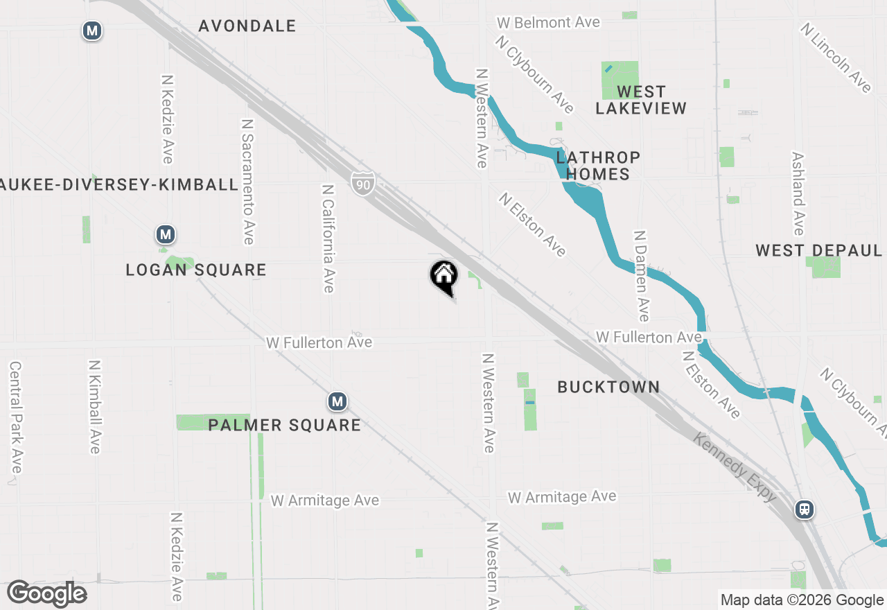 Map of 2452 N Campbell Avenue #1, Chicago, IL 60647