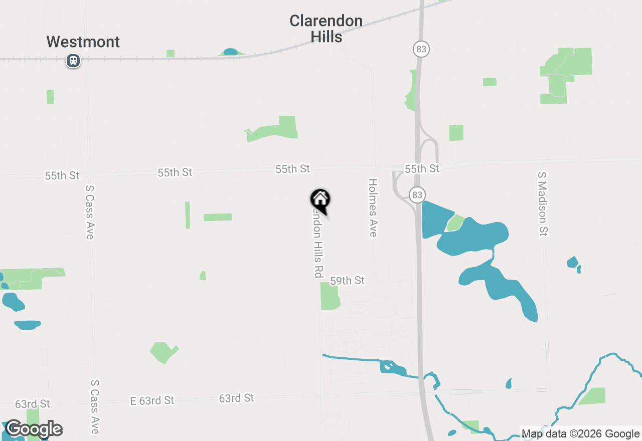 Map of 16w780 57th Street #1, Clarendon Hills, IL 60514