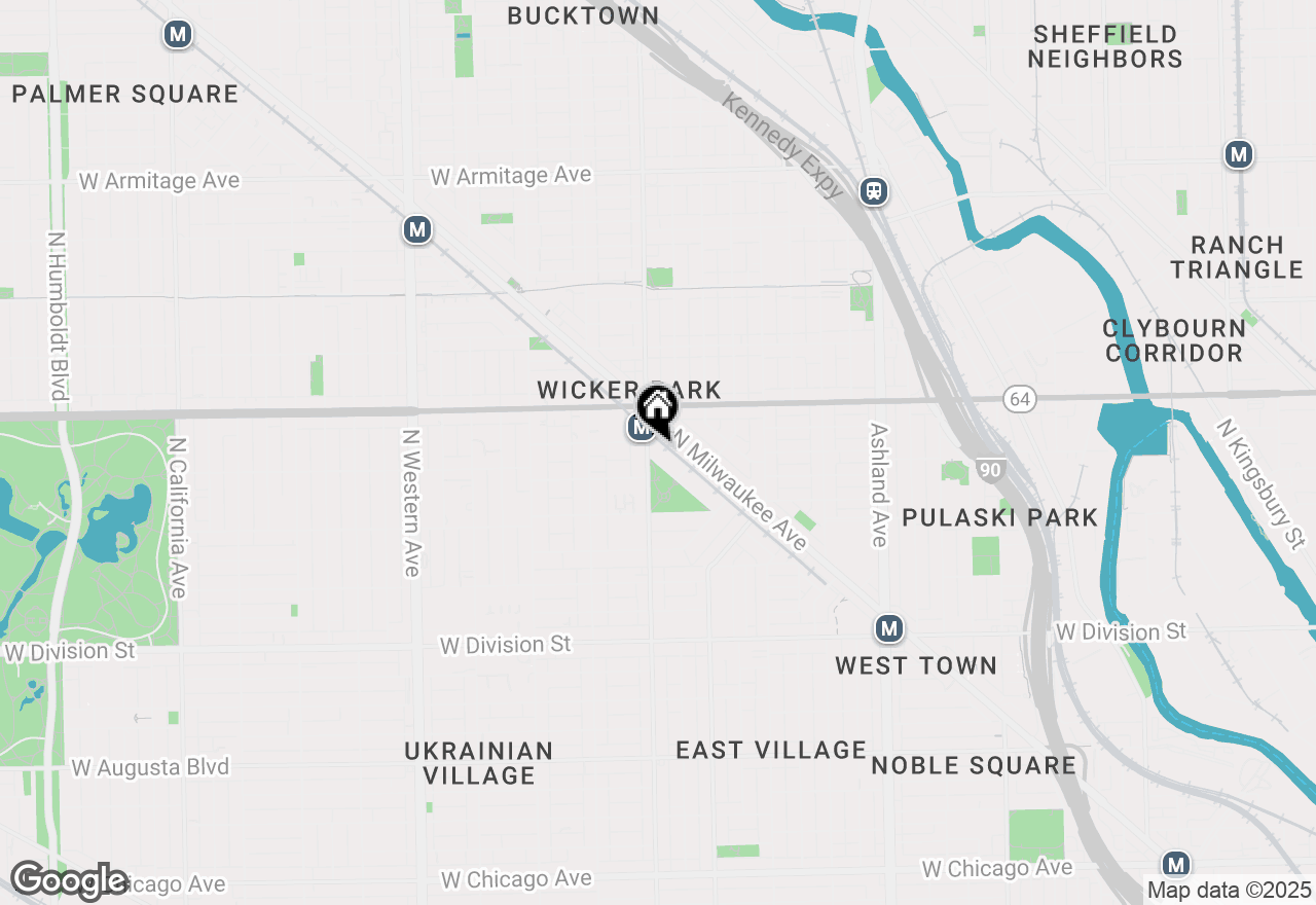 Map of 1535 N Wicker Park Avenue #GE, Chicago, IL 60622