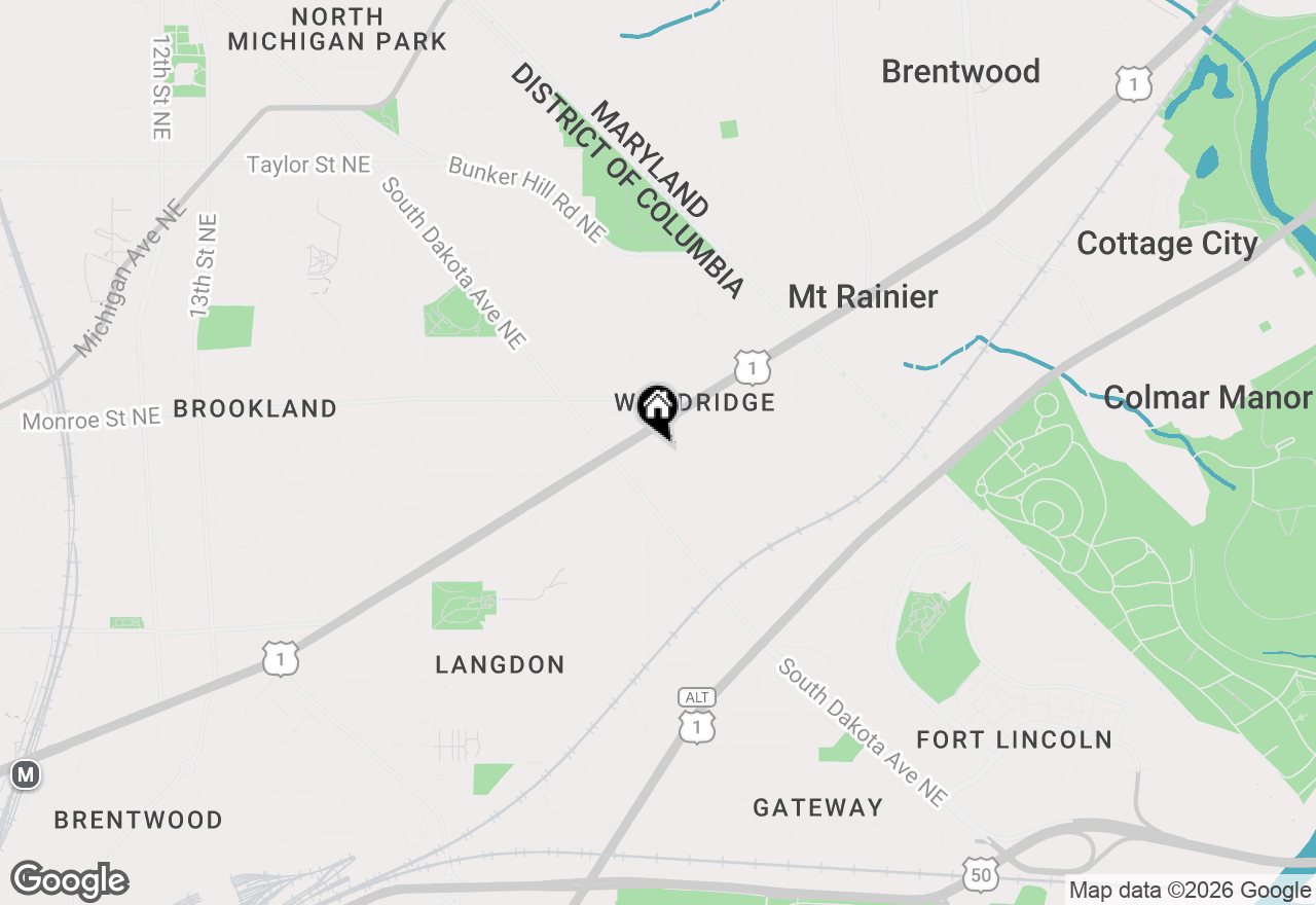 Map of 2603 Brentwood Road Ne, Washington, DC 20018