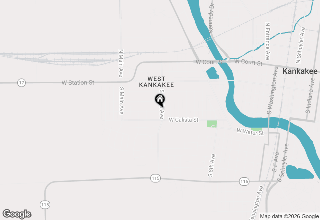 Map of 595 S Curtis Avenue, Kankakee, IL 60901