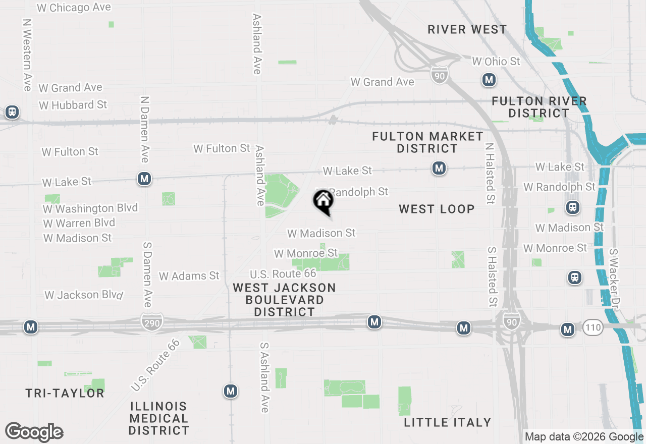 Map of 17 N Loomis Street #1J, Chicago, IL 60607