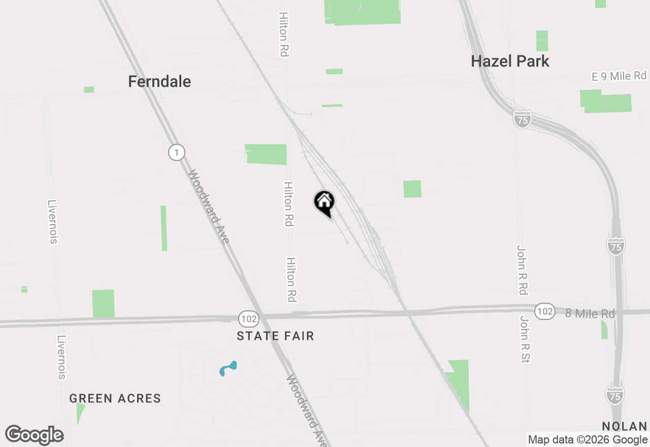 Map of 872 Channing Street, Ferndale, MI 48220