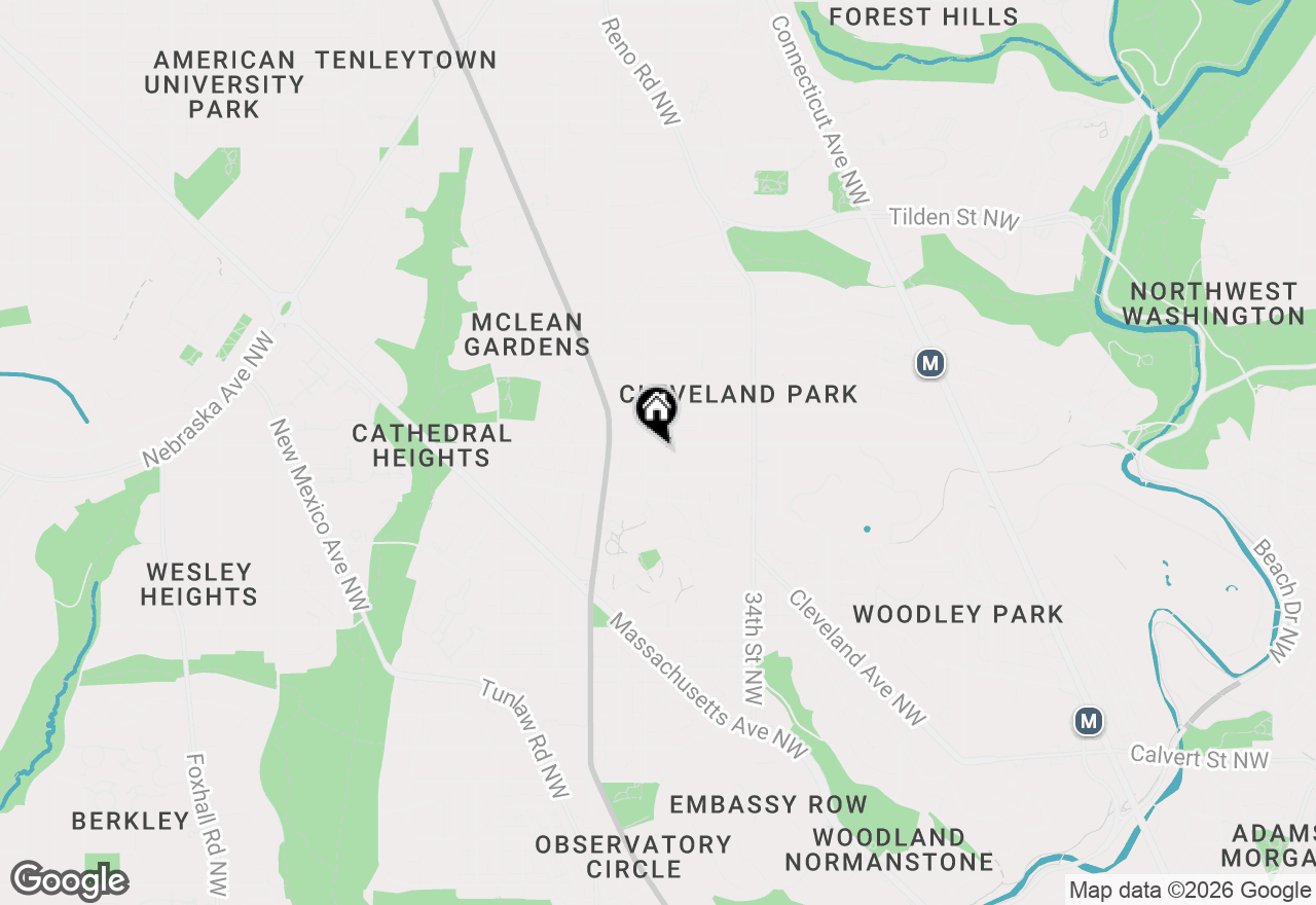 Map of 3556 Macomb Street Nw, Washington, DC 20016