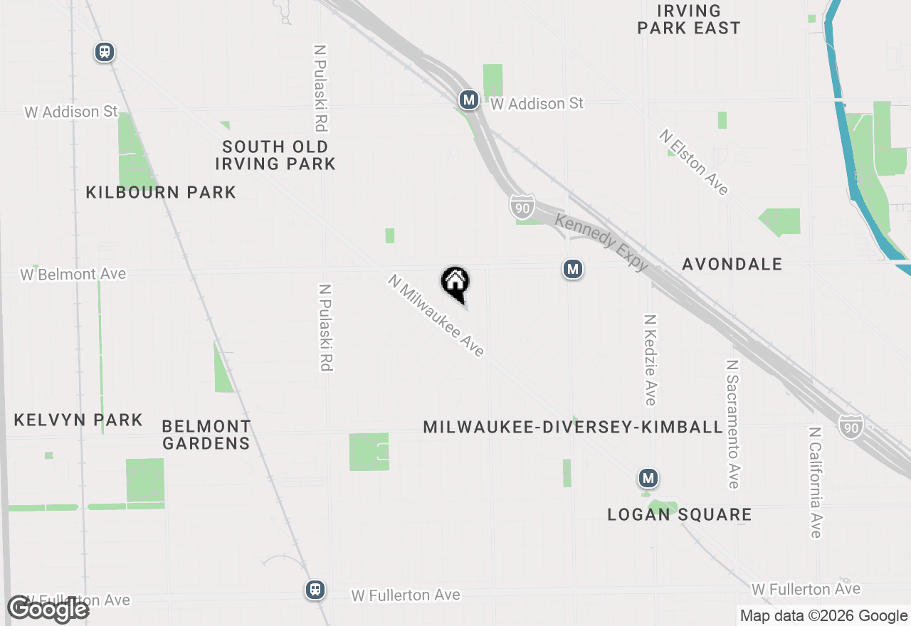 Map of 3653 W Barry Avenue #1W, Chicago, IL 60618