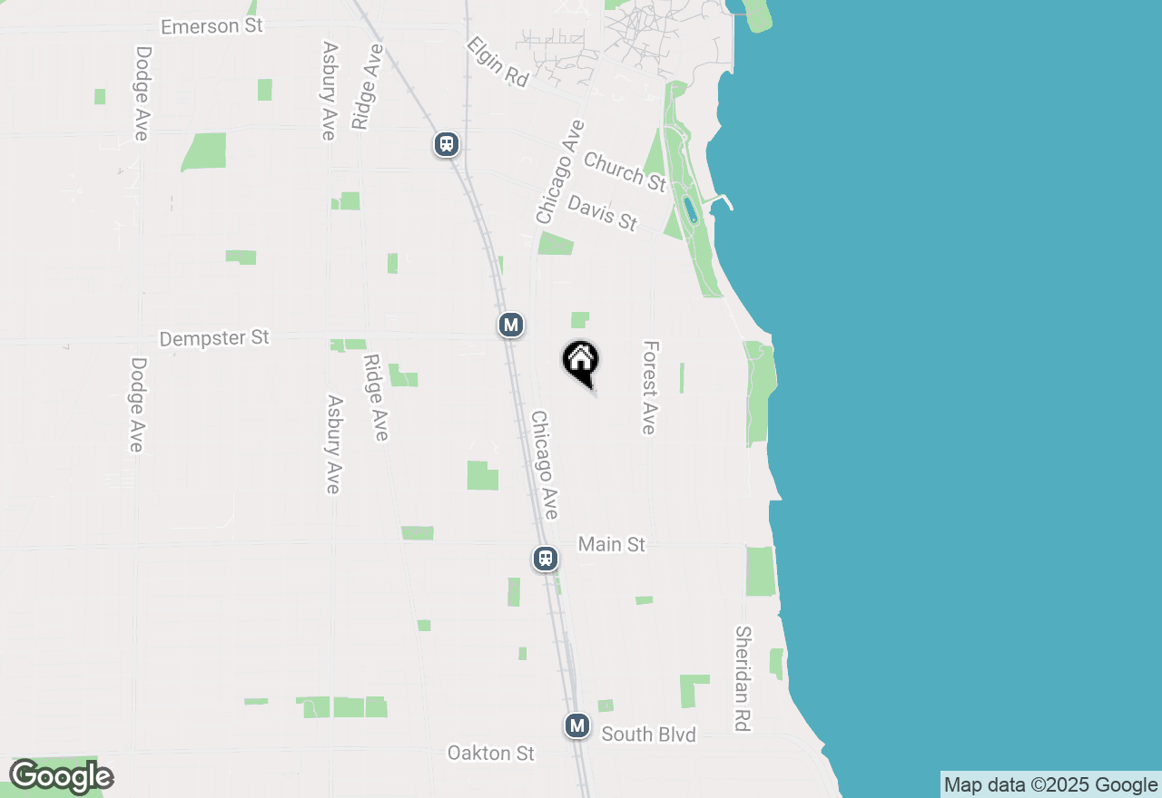 Map of 422 Hamilton Street #1, Evanston, IL 60202