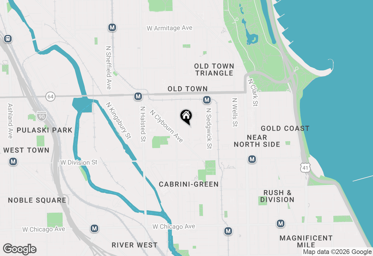 Map of 1359 N Mohawk Street #4, Chicago, IL 60610