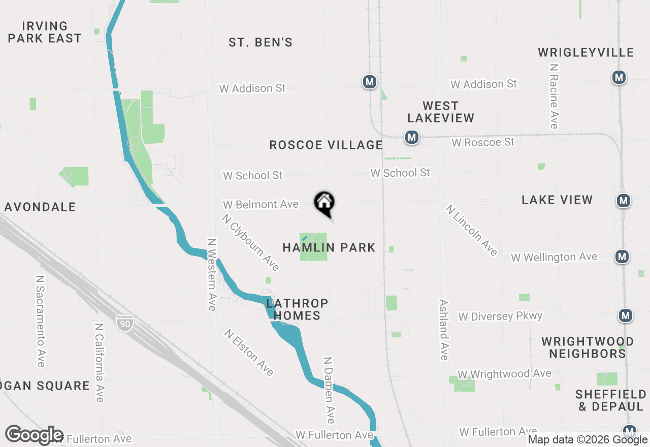 Map of 3116 N Damen Avenue #G, Chicago, IL 60618