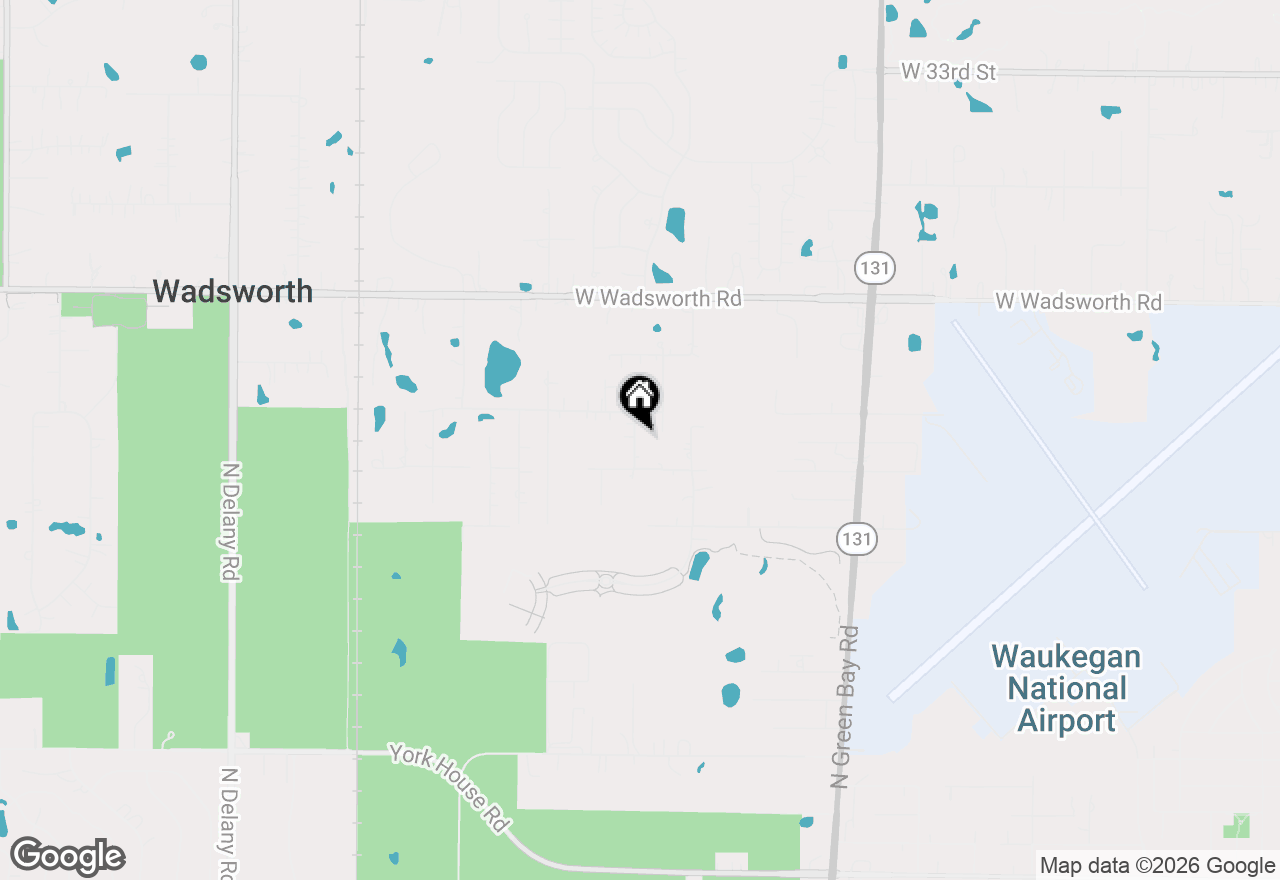 Map of 38689 N Boulevard View Avenue, Wadsworth, IL 60083