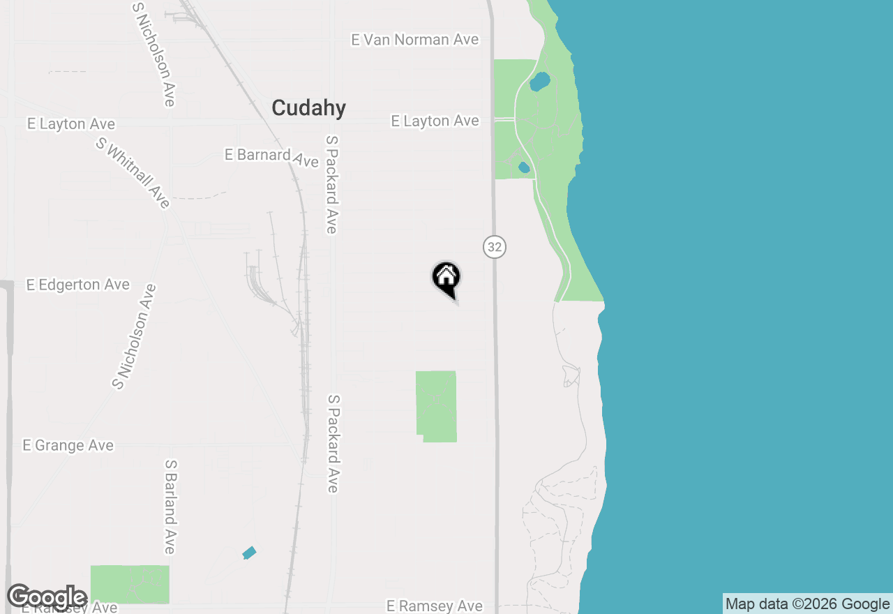 Map of 3867 E Pulaski Ave, Cudahy, WI 53110