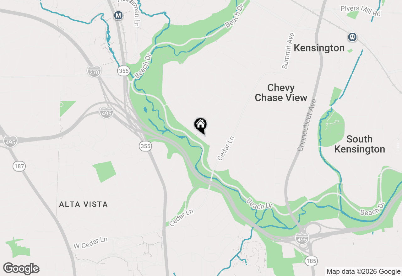 Map of 9634 Parkwood Drive, Bethesda, MD 20814