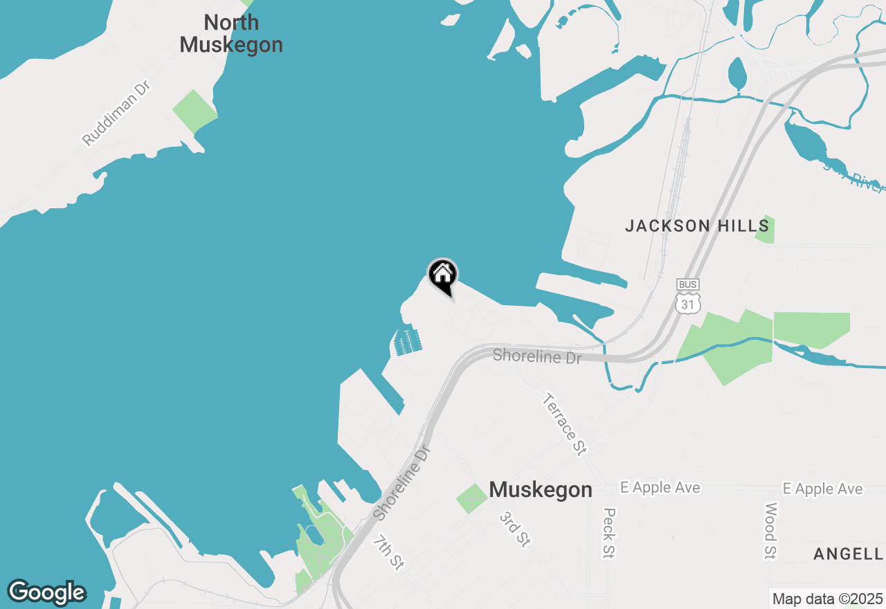 Map of 675 Terrace Point Drive, Muskegon, MI 49440